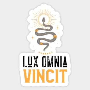 Light Always Wins, Lux Omnia Vincit - Self Help Design Sticker